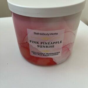 Bath & Body Works Pink and Coral Watercolor Jar Candle